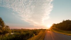 mindful travel with a quiet sunset